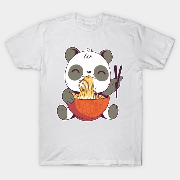 CUTE RAMEN PANDA T-Shirt by madeinchorley